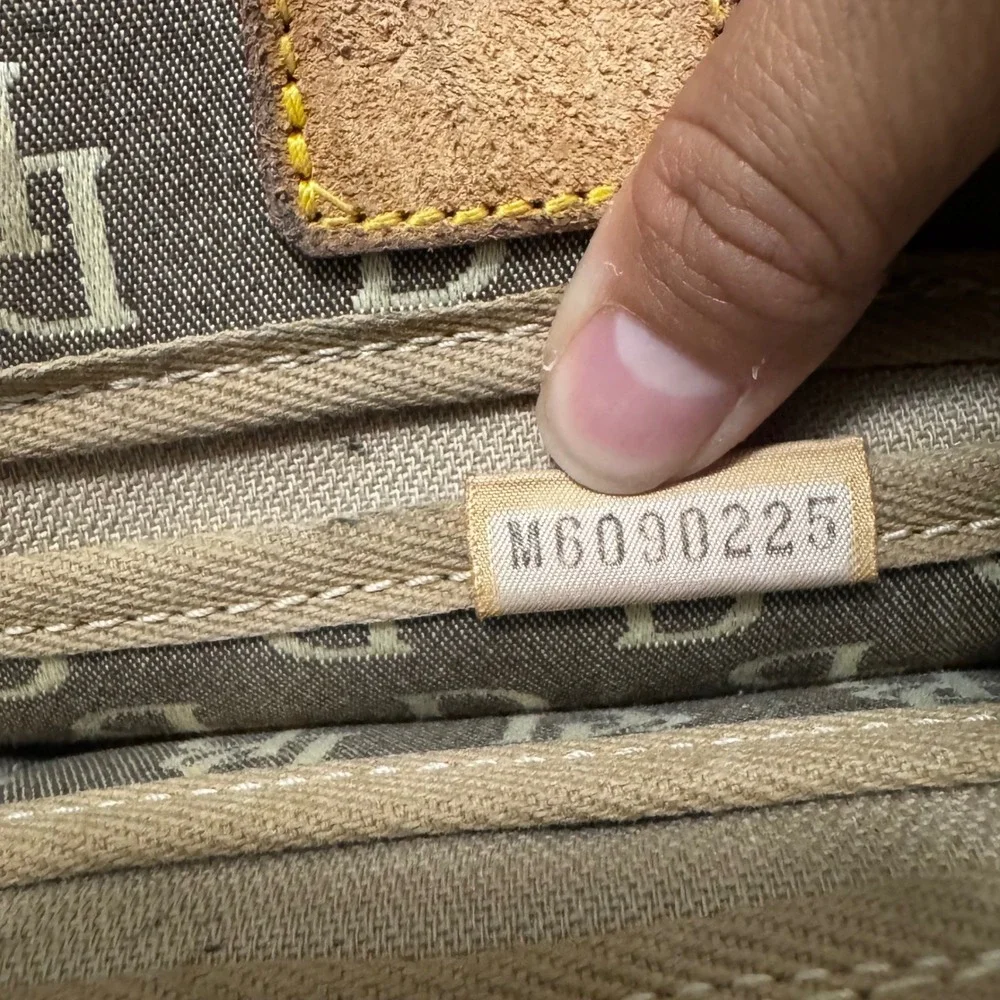 Vtg Dooney & Bourke Monogram Canvas Satchel Bag Leather Trim Tassel Handbag y2k